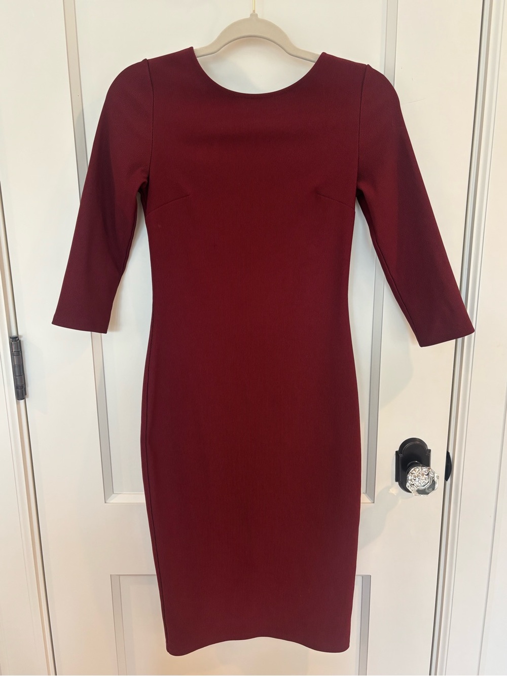 Express Women's Ribbed Bodycon Midi Dress - Size Small